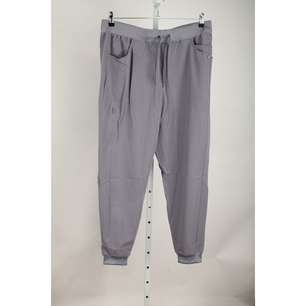 Jaanuu Scrub Jogger Pants Mens XL Gray J85013 Elastic Waist Drawstring Pockets